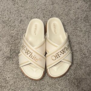 Off-White Cloud criss cross slides